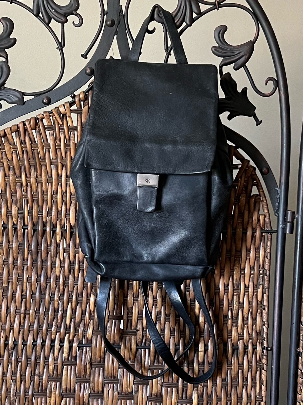 Leather Calvin Klein Vintage Mini Backpack